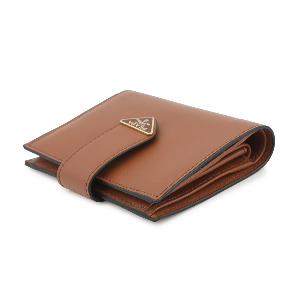 PRADA City Calf Tab Bifold Wallet Brown1MV204 2CNP F0046 Leather