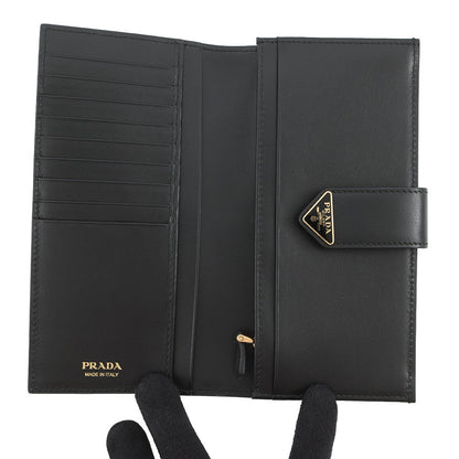 PRADA City Calf Tab Long Wallet Black1MV025 Leather