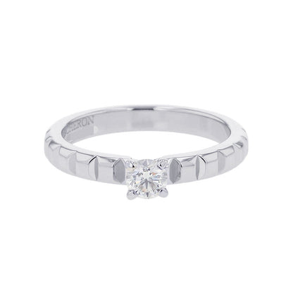 Boucheron Quatre Clou de Paris Solitaire Ring Size 50/#10JSL00097 Pt950