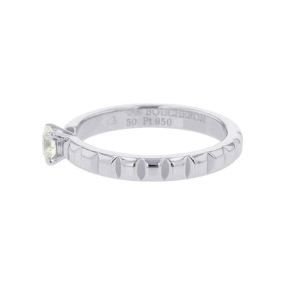 Boucheron Quatre Clou de Paris Solitaire Ring Size 50/#10JSL00097 Pt950