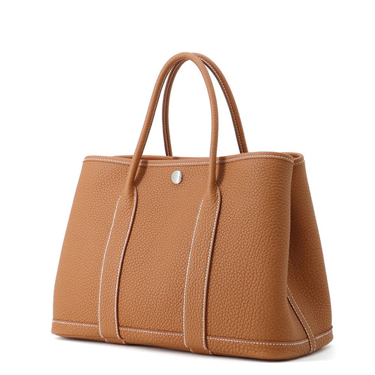 HERMES Garden Party Gold Negonda Leather Size TPM