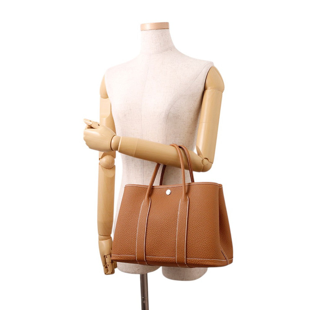 HERMES Garden Party Gold Negonda Leather Size TPM