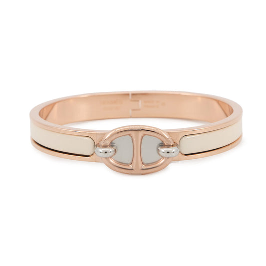 HERMES Mini Clic Chaine d'Ancre Size PM claim Gold Plated Enamel