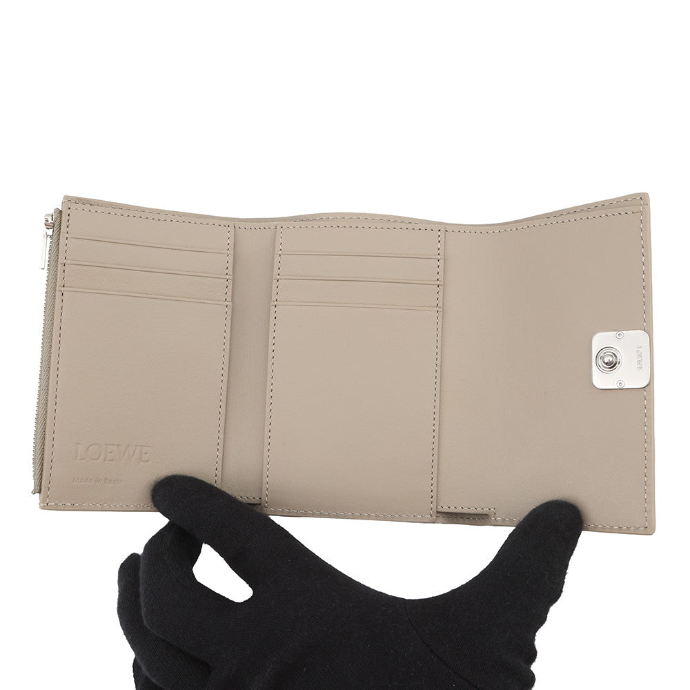 LOEWE Anagram Vertical Wallet ClayC821S33X12 Calf Leather