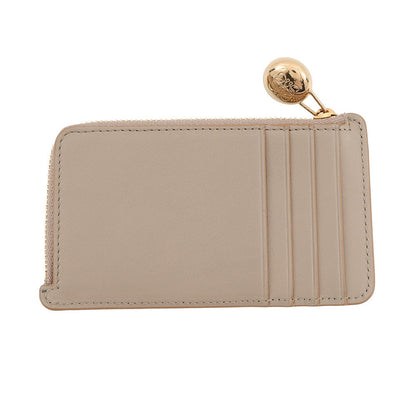 LOEWE Pebble Coin Card Holder SandCANBZ40X01 Leather
