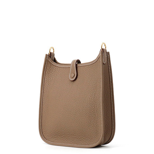 HERMES Evelyne Amazon Long Etoupe/Blue Indigo Taurillon Clemence Size TPM