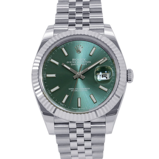 ROLEX Datejust W41mm Stainless Steel K18WG Mint Green Dial126334