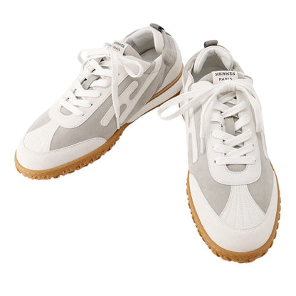 HERMES Sneakers Jet Guri Arctik/BlancH242925ZHNL410 Chevre Leather・Velour Size 41
