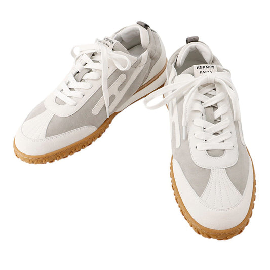 HERMES Sneakers Jet Guri Arctik/BlancH242925ZHNL410 Chevre Leather・Velour Size 41