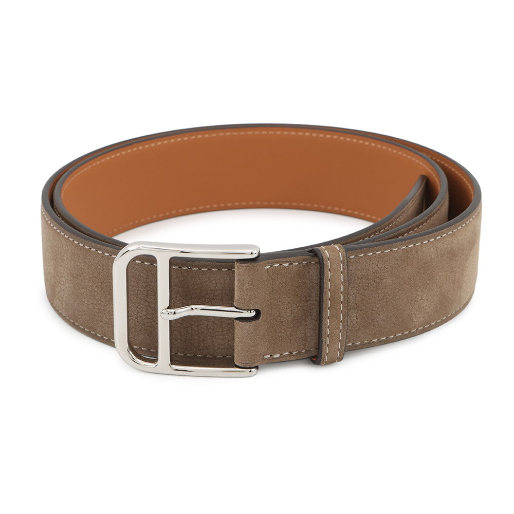 HERMES Belt Roman 35 Size 90 Moose Taurillon Gaucho