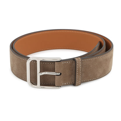HERMES Belt Roman 35 Size 90 Moose Taurillon Gaucho