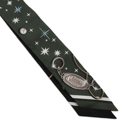 HERMES Twilly C'est la Fête 25AW Khaki/Fonse/White/Black Silk100%