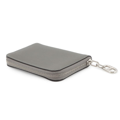 HERMES Zip Ango Chaine d'Ancre Card Case Gris Meyer Evercolor