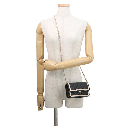 CHANEL Flap Phone Case Black/BeigeAP3559 Lambskin