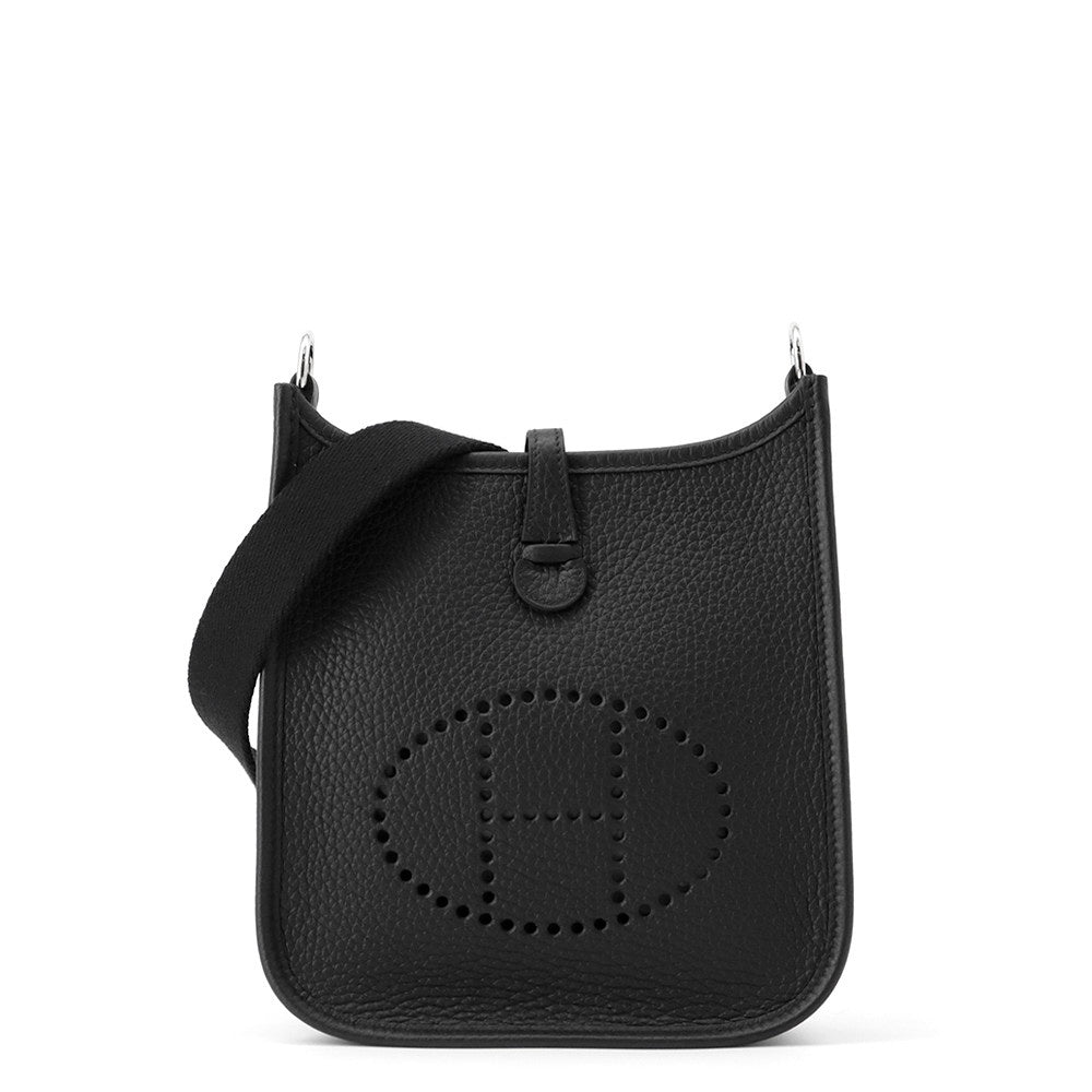 HERMES Evelyne Short Black Taurillon Clemence Size TPM