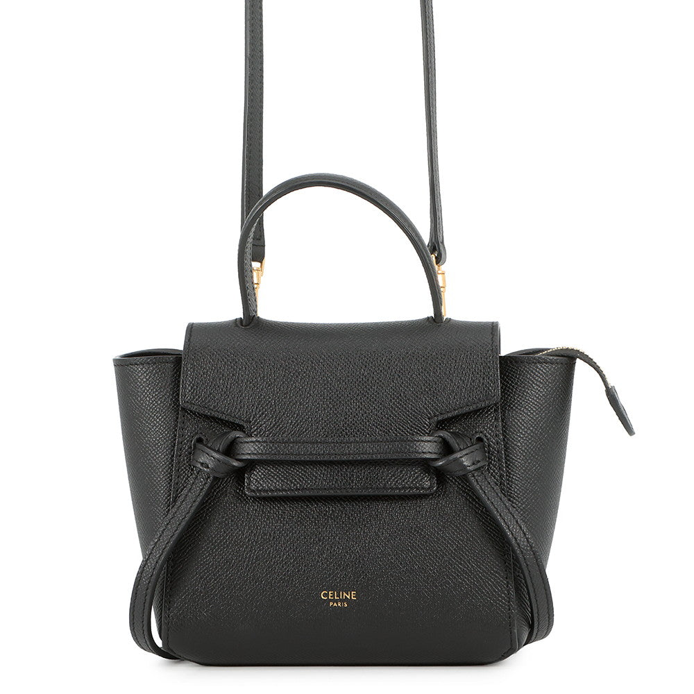 CELINE Belt bag Black194263 Leather Size Pico