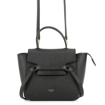 CELINE Belt bag Black194263 Leather Size Pico