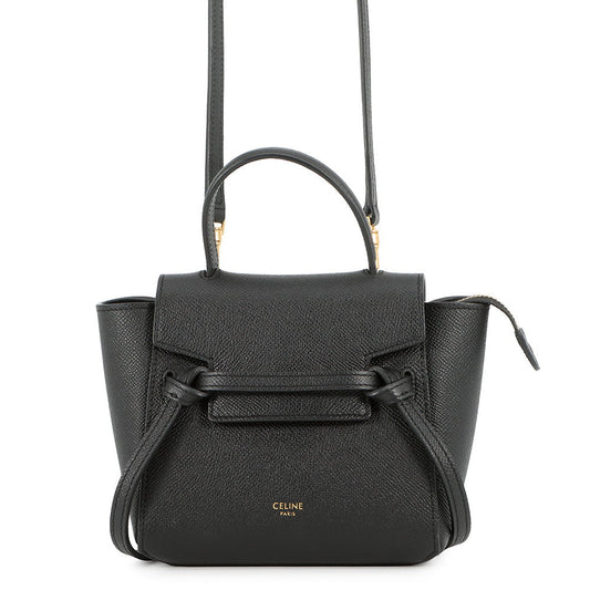 CELINE Belt bag Black194263 Leather Size Pico