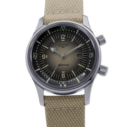 LONGINES Legend Diver Date W36mm Stainless Steel Fabric Beige DialL3.374.4.30.2