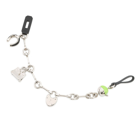 HERMES Bijoux de Bag Charm Black/Granit Metal Box Calf Leather