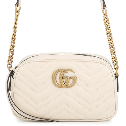 GUCCI GG Marmont ChainShoulder Bag Ivory447632 486628 Leather
