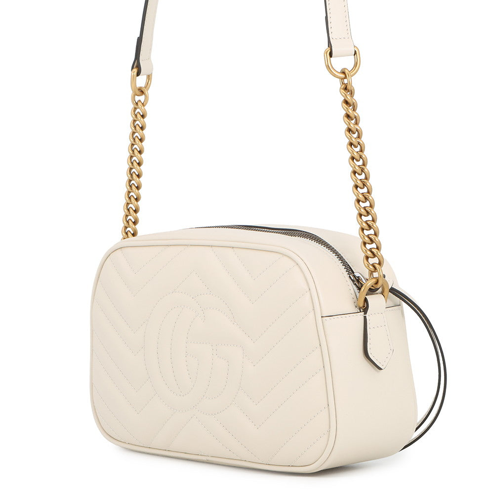GUCCI GG Marmont ChainShoulder Bag Ivory447632 486628 Leather