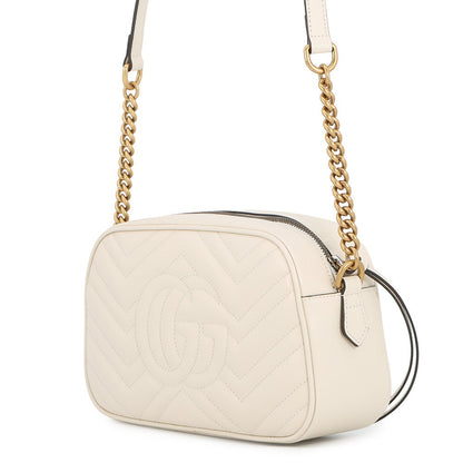 GUCCI GG Marmont ChainShoulder Bag Ivory447632 486628 Leather