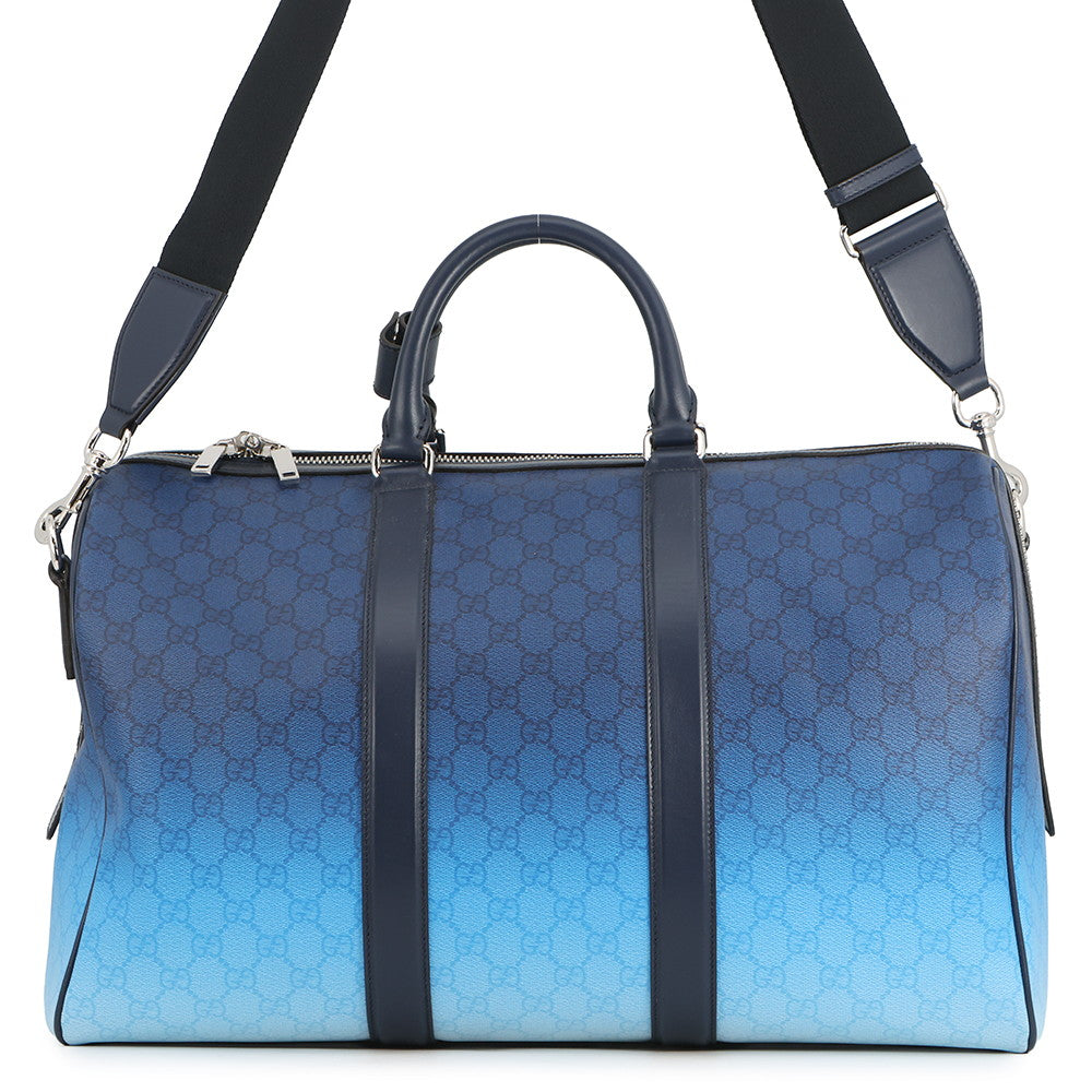 GUCCI Chroma GG Pattern 2-Way Travel Bag Blue Gradation835688 PVC Leather
