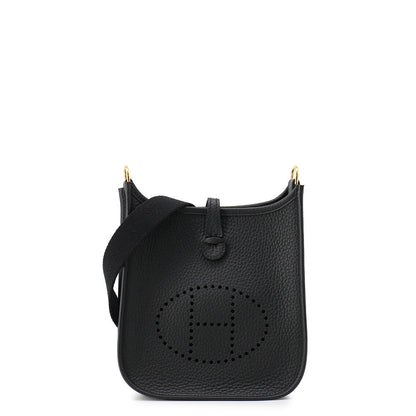 HERMES Evelyne Long Black Taurillon Clemence Size TPM