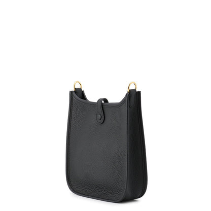 HERMES Evelyne Long Black Taurillon Clemence Size TPM