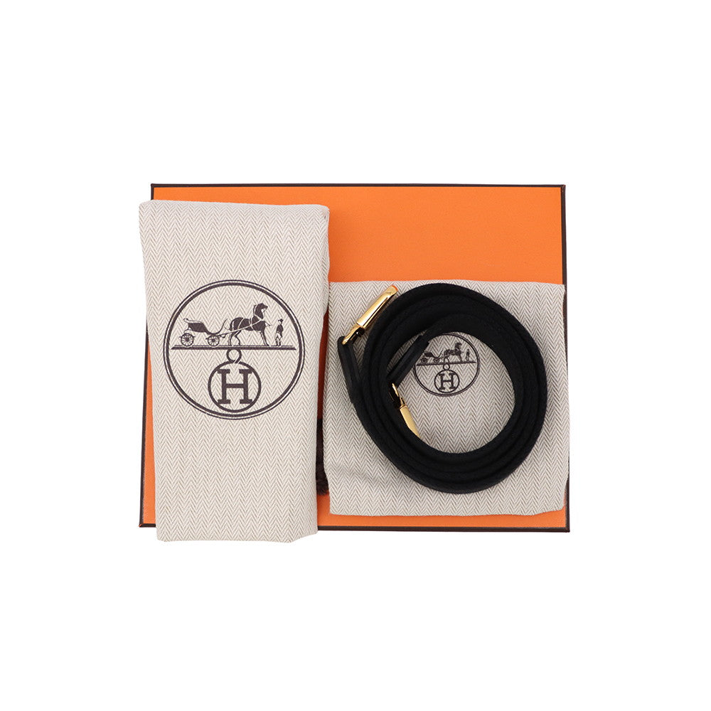 HERMES Evelyne Long Black Taurillon Clemence Size TPM