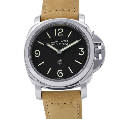 PANERAI Luminor base logo W44mm Stainless Steel Leather Black DialPAM01086