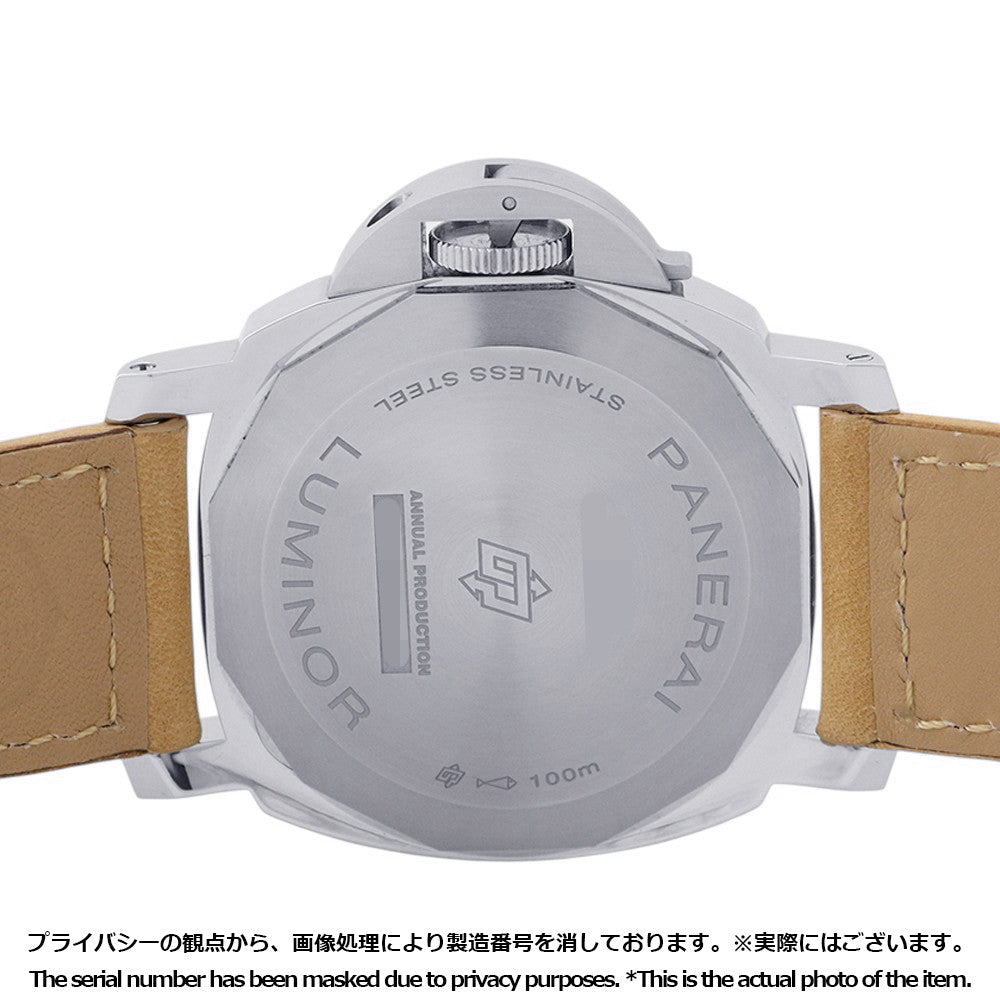 PANERAI Luminor base logo W44mm Stainless Steel Leather Black DialPAM01086