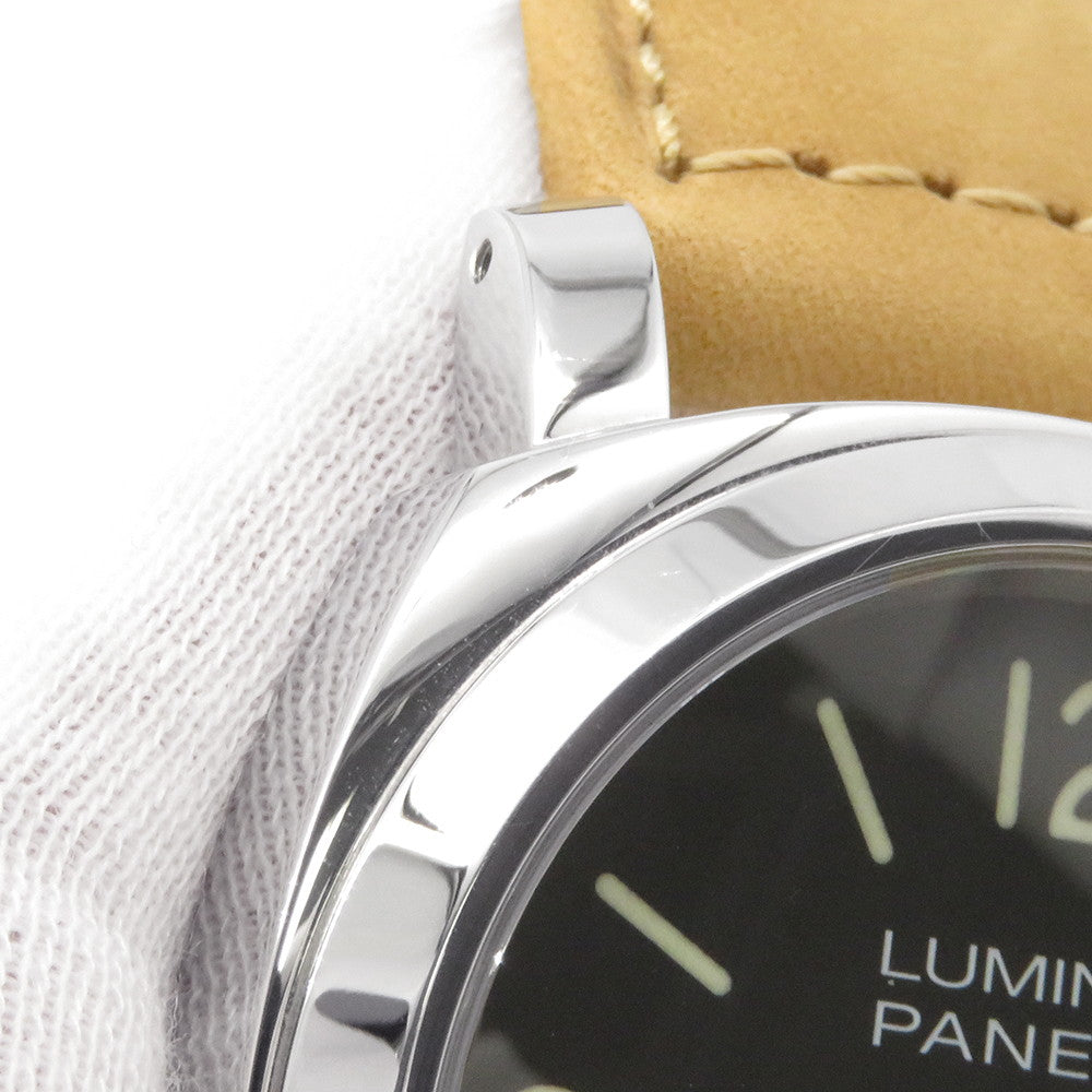 PANERAI Luminor base logo W44mm Stainless Steel Leather Black DialPAM01086
