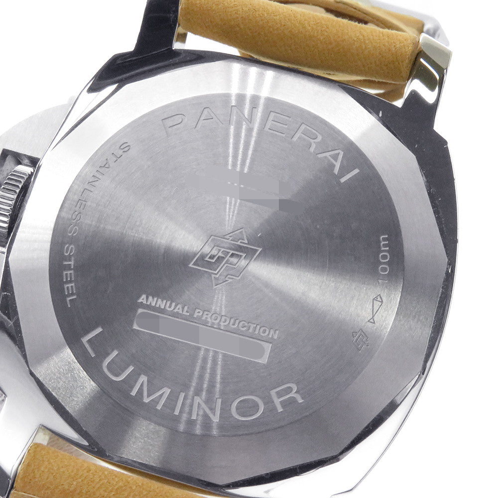 PANERAI Luminor base logo W44mm Stainless Steel Leather Black DialPAM01086
