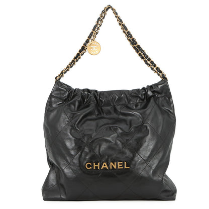 CHANEL Chanel22 Handbag BlackAS3261-B19059-94305 Shiny Calf Leather Size Medium