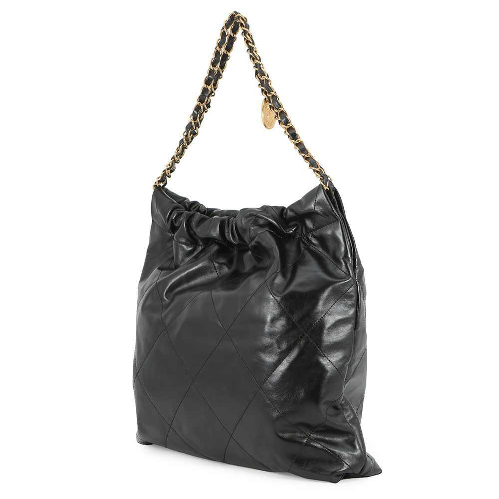 CHANEL Chanel22 Handbag BlackAS3261-B19059-94305 Shiny Calf Leather Size Medium