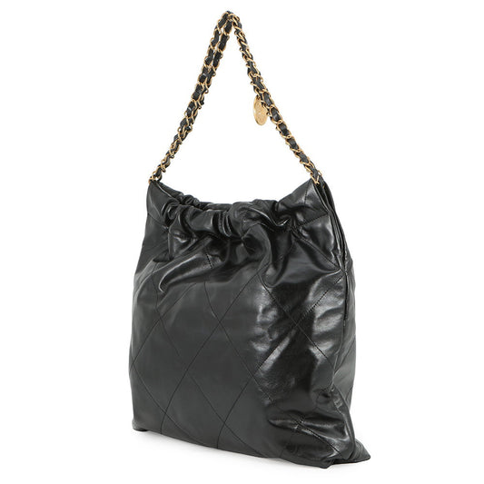 CHANEL Chanel22 Handbag BlackAS3261-B19059-94305 Shiny Calf Leather Size Medium