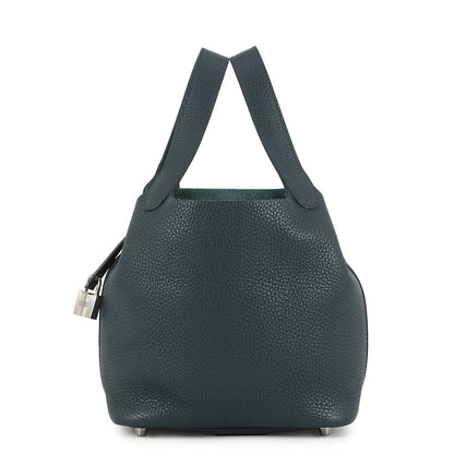 HERMES Picotin Lock VertBosphore Taurillon Clemence Size PM