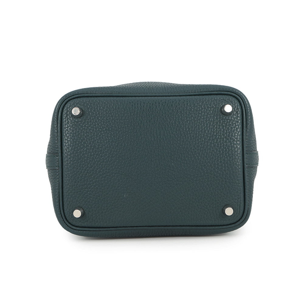 HERMES Picotin Lock VertBosphore Taurillon Clemence Size PM