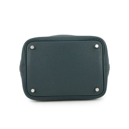 HERMES Picotin Lock VertBosphore Taurillon Clemence Size PM