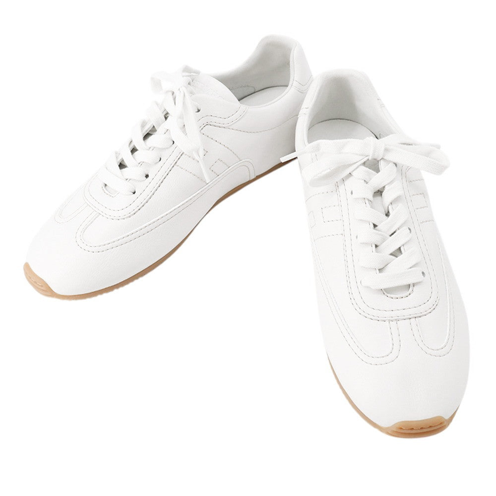 HERMES Sneakers Master White Veau Souple Size 37