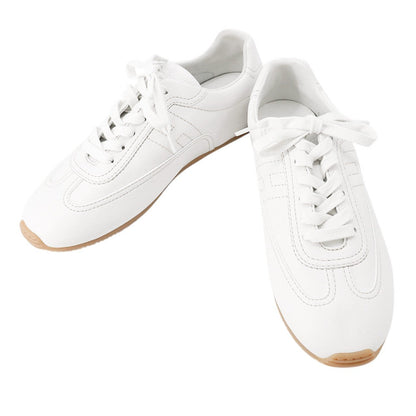 HERMES Sneakers Master White Veau Souple Size 37