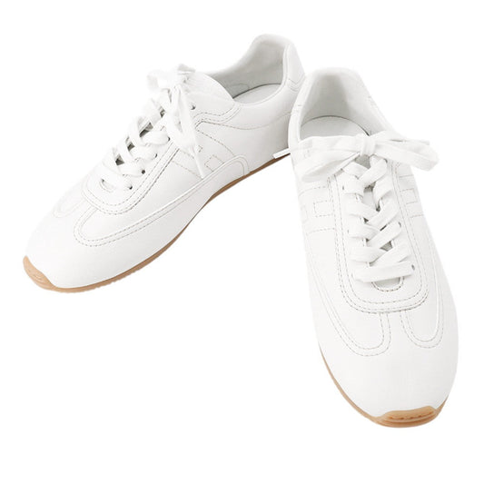 HERMES Sneakers Master White Veau Souple Size 37