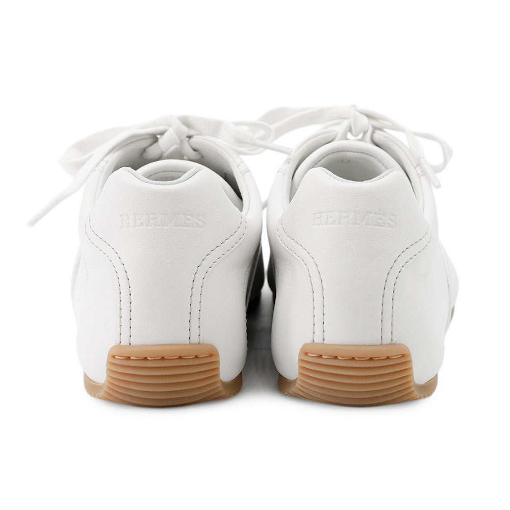 HERMES Sneakers Master White Veau Souple Size 37