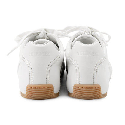 HERMES Sneakers Master White Veau Souple Size 37