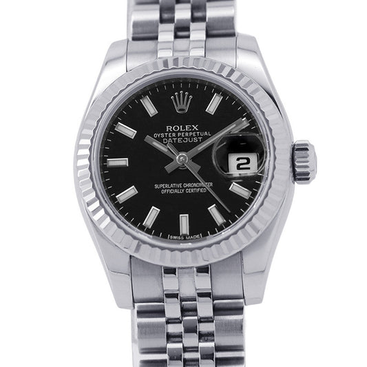 ROLEX Datejust W26mm Stainless Steel K18WG Black Dial179174