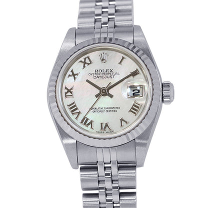ROLEX Datejust W26mm Stainless Steel K18WG White Shell Dial179174NR
