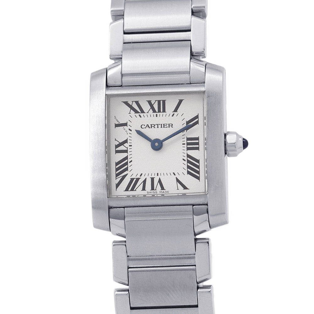 CARTIER Tank francaise SM H25mm×W20mm Stainless Steel Silver DialW51008Q3
