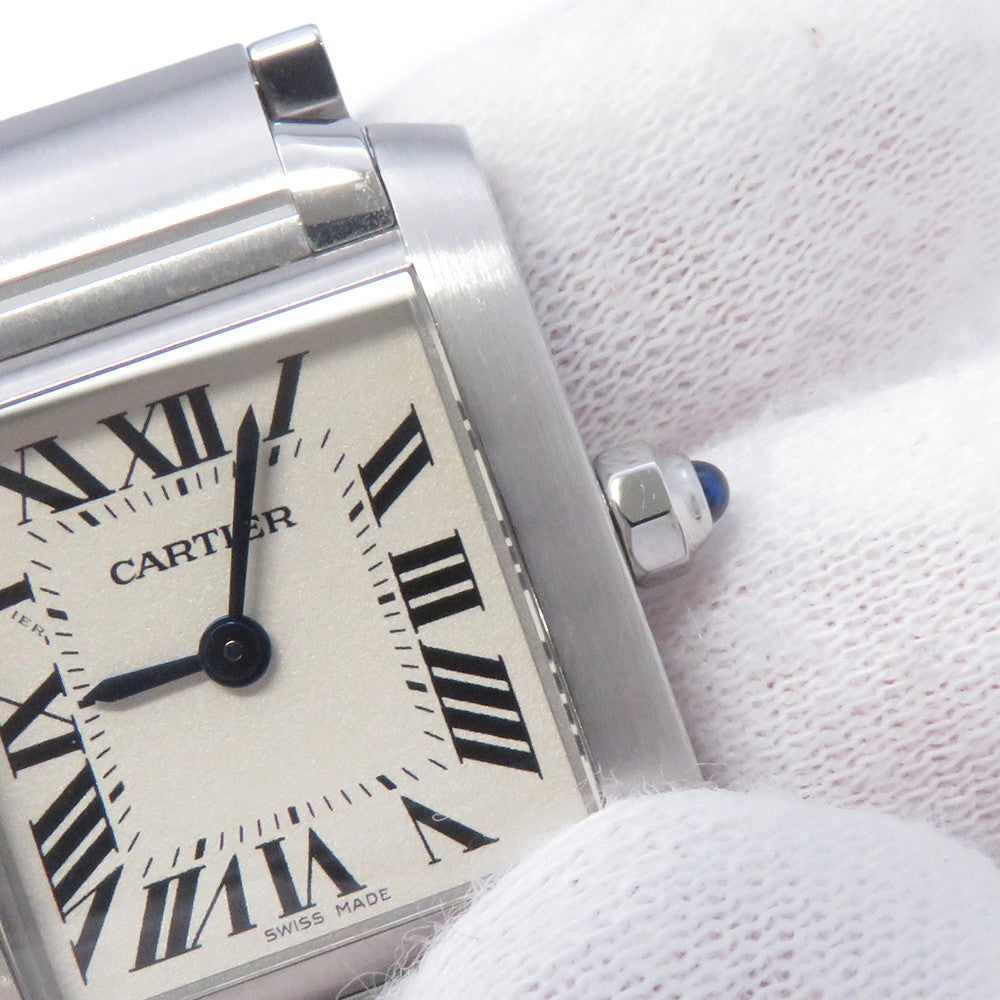 CARTIER Tank francaise SM H25mm×W20mm Stainless Steel Silver DialW51008Q3
